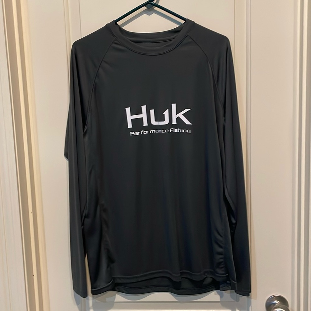 HUK Men's Pursuit Vented Long Sleeve Performance Fishing Shirt, size Large